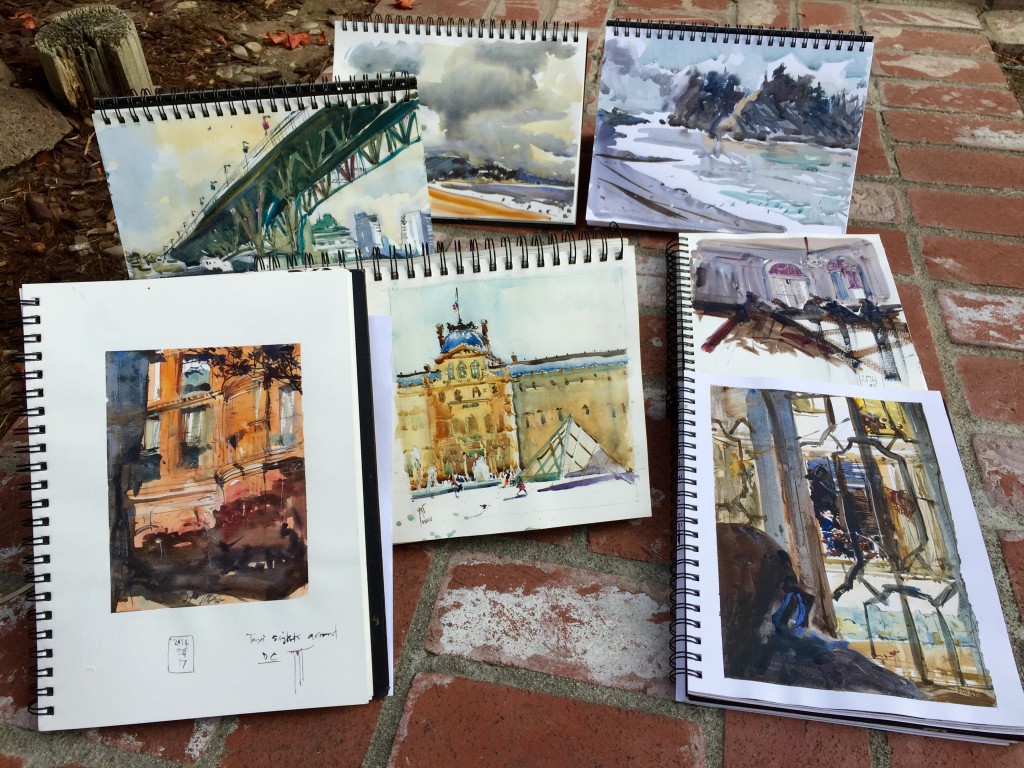 Washington DC, Granville Bridge Vancouver, Monterey State Beach, Rialto Beach Washington state, Dimsum place in Chinatown, sneak preview in Chinatown, Louvre in Paris